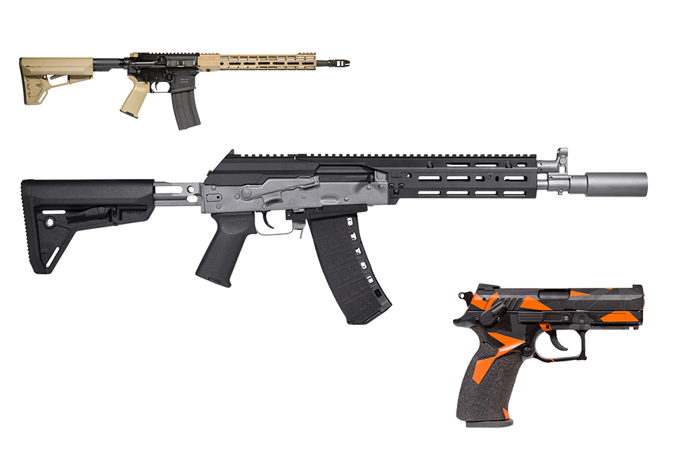 Новые кастомы на базе АК/AR-15 и пистолеты.